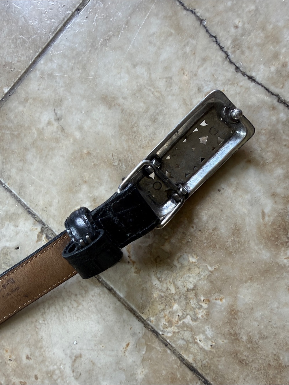 BRIGHTON ladies crocodile embossed, genuine, leather belt large - Picture 7 of 9
